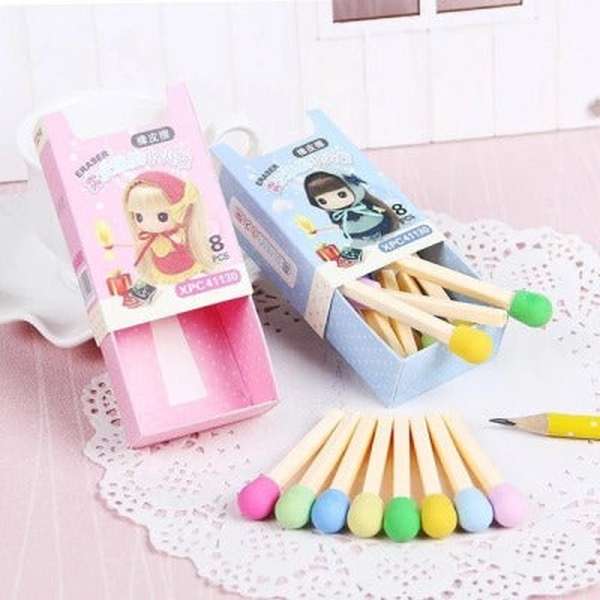 Cute creative little girl cartoon student eraser - Minihomy