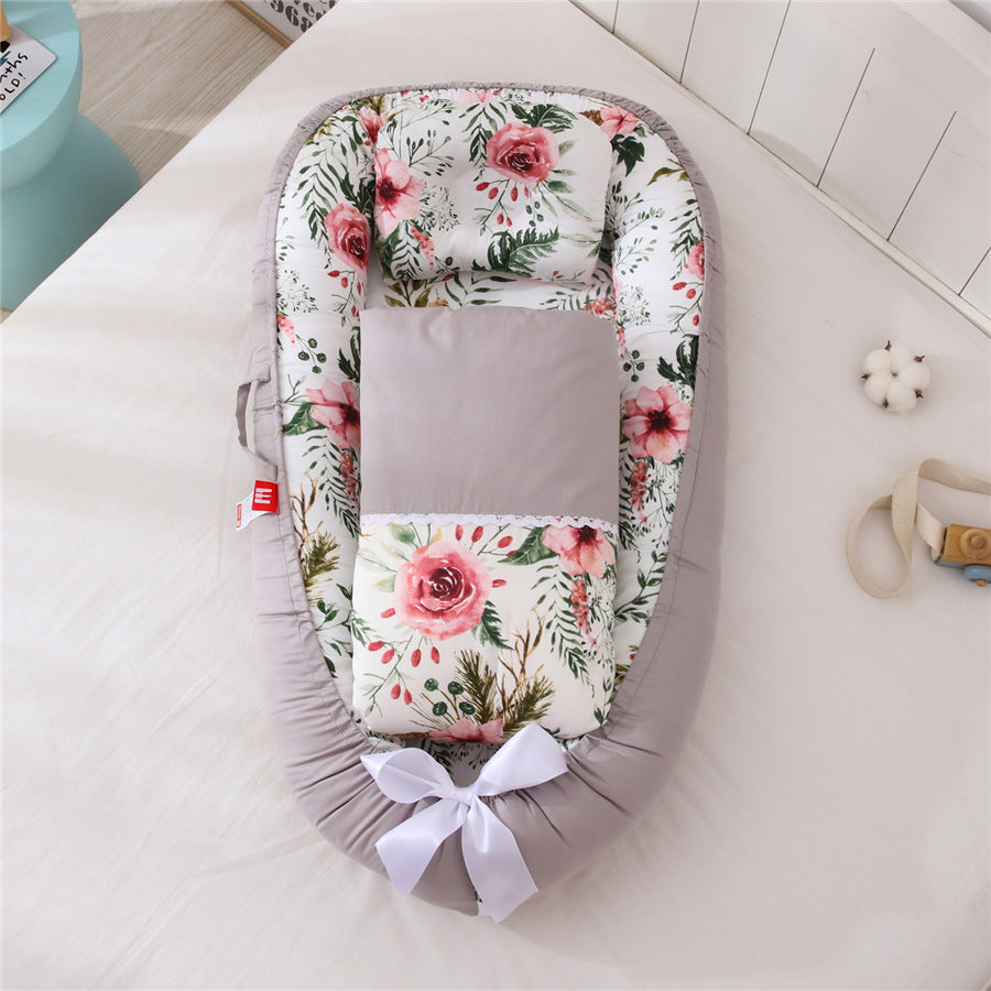 Cotton Breathable Folding Removable And Washable Crib - Minihomy