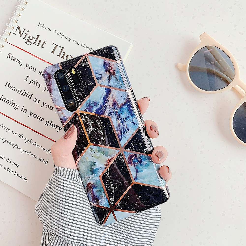 Electroplated marble mobile phone case - Minihomy