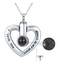 925 Sterling Silver Heart Urn Necklace for Ashes Heart Pendant - Minihomy