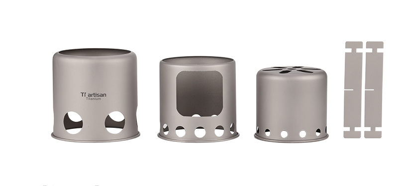 Titanium artisan pure titanium wood stove