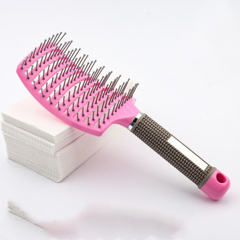 Large Curved Comb Hairbrush Boar Bristles Massage Comb Curly Hair Multifunctional Hair Brush