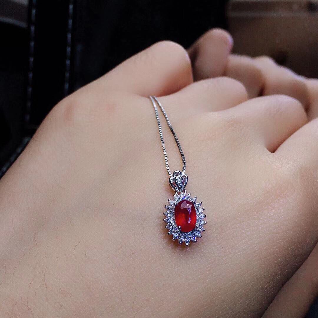 Burmese Ruby Set Crystals Are Clean And Good In Color - Minihomy