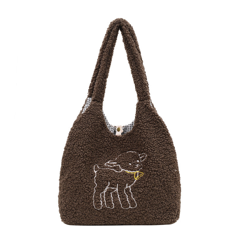 Lamb Bags Winter Shoulder Bag For Women - Minihomy