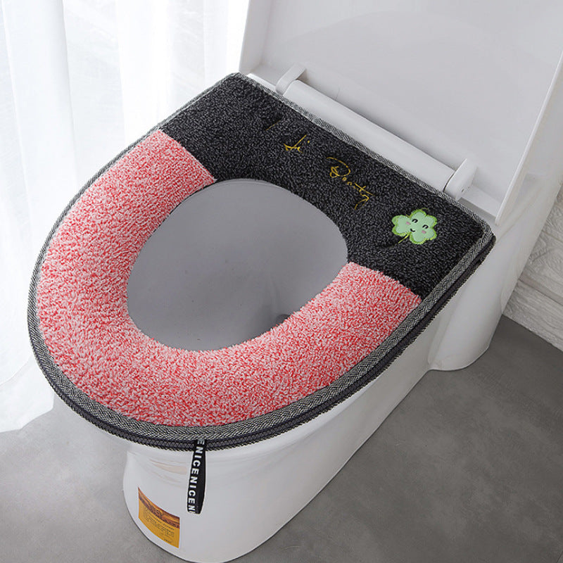 Luminous zipper toilet seat