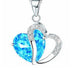 Korean Style Peach Heart Shaped Zircon Crystal Necklace - Minihomy