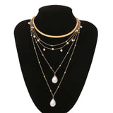 Multi-element pearl necklace - Minihomy