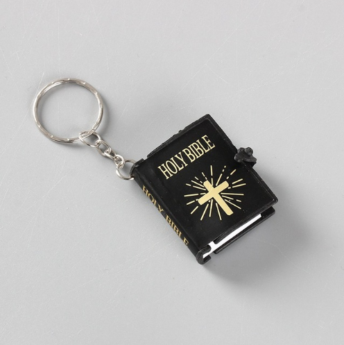 Mini HOLY Bible Keychain Religious Christian Jesus Cross Key Chain Women Prayer God Bless Gift Souvenirs Keyring - Minihomy