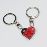 Heart Key Chain Valentines Day Gift Blocks Can Split Key Link Couples