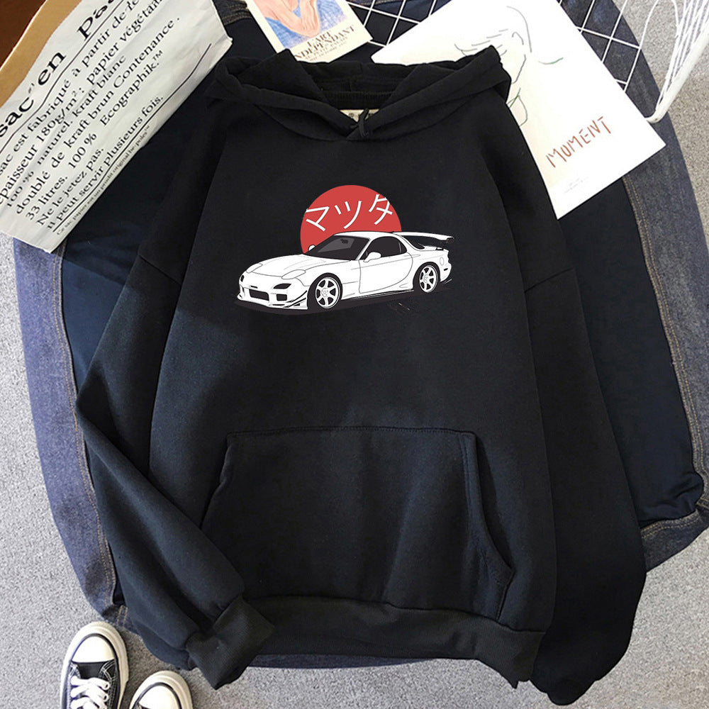 Printed Hoodie Men Women Hooded Sweatshirt Car Culture