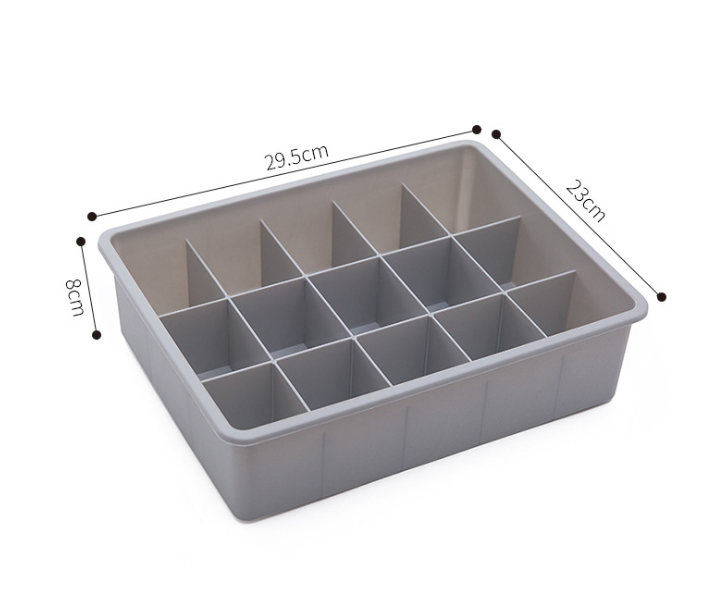 Creative multi-grid household plastic covered underwear drawer finishing box bra underwear socks storage finishing box - Minihomy