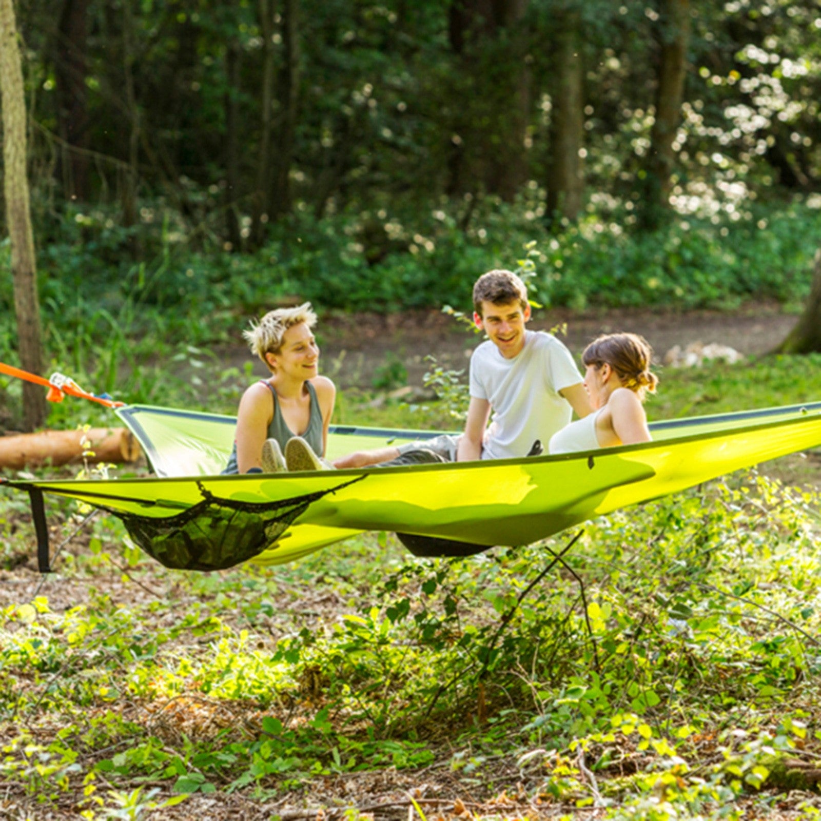 Multi-Person Hammock Three Point Design Portable Hammock Multi-functional Triangle Aerial Mat - Minihomy