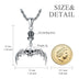 Gothic Skeleton Pendants Necklace with Bat Crown for Men Sterling Silver Matte Gift for Teens