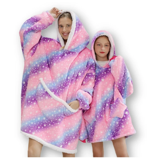 Lazy Sleeping Blanket Love Children's Cold-proof Warm Clothes Hooded - Minihomy