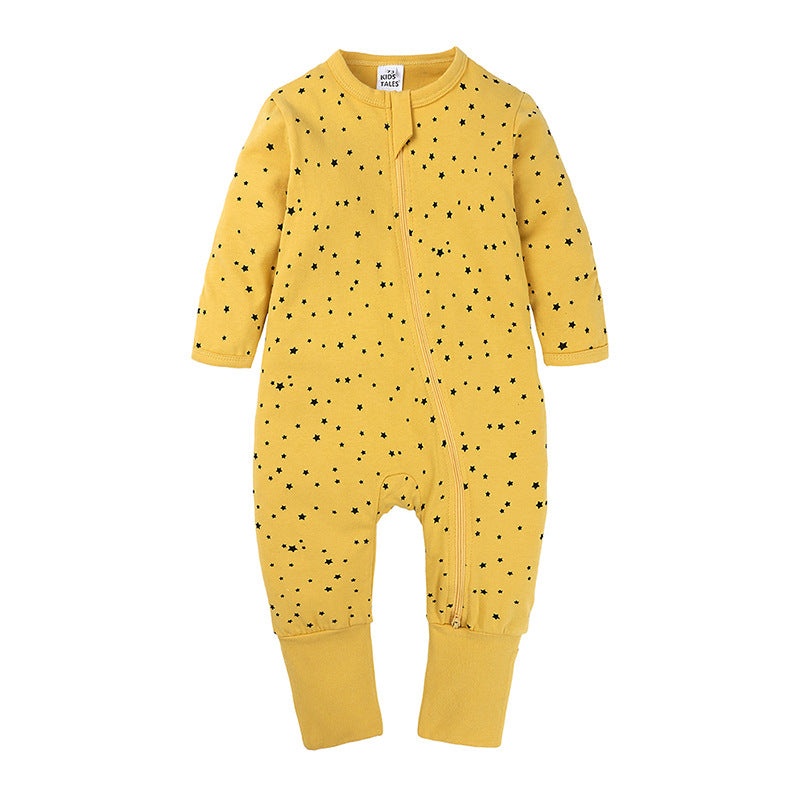 Baby Cotton Cartoon Crocodile Sunflower Pattern Romper - Minihomy