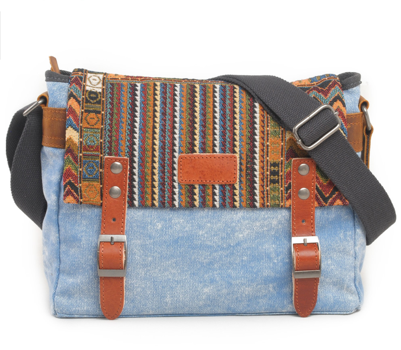 Vintage Ethnic Style Canvas Shoulder Bag