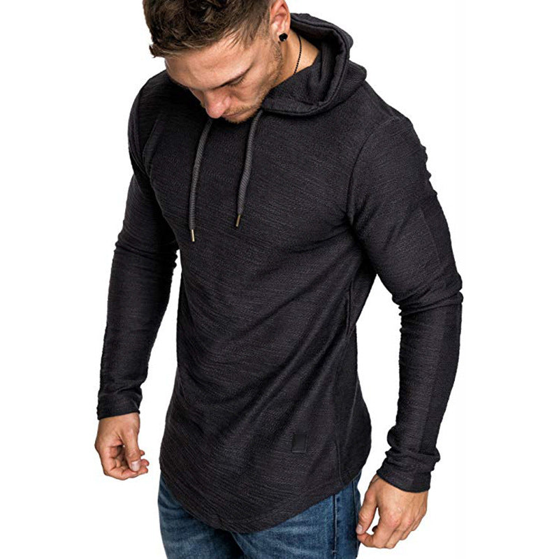 Men Hoodie Sweatshirt Casual Long Sleeve Slim Tops Gym T-shir - Minihomy