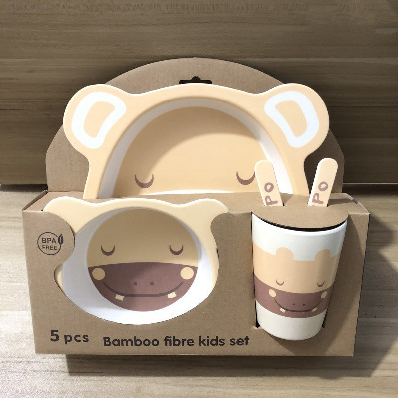 Bamboo fiber tableware children tableware