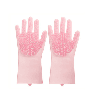 Silicone Heat-resistant Cleaning Brush Scrubbing Gloves - Minihomy