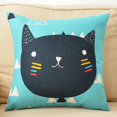 Cool Cat Cartoon Cushion Cover Lovely cartoon couch pillowcase - Minihomy