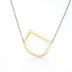 Fabulous Rose Gold Plated Stainless Steel Initial Letter Pendant Necklace - Minihomy