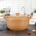 Rich White Orange Flower Household High Temperature Resistant Health Ceramic Casserole