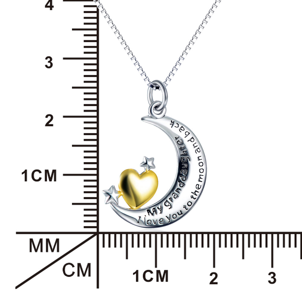 Moon &Star Shape Pendant 925 Silver Necklace - Minihomy