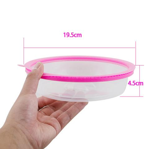 Universal Vacuum Air-tight Food Sealer Container Plate Platter Lid Cover Topper Dome, Stackable, Safe for Microwave