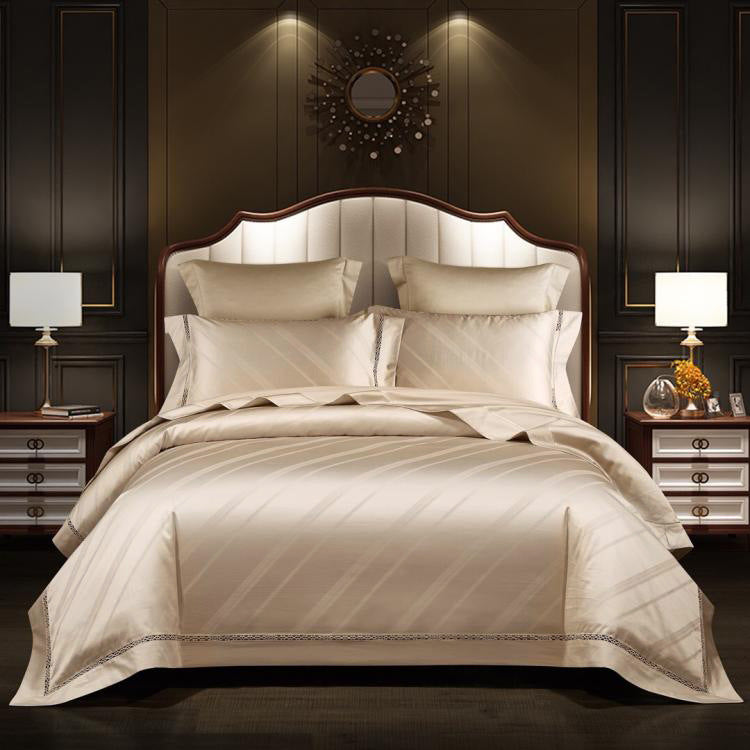 European Jacquard Four Piece Satin Bedding