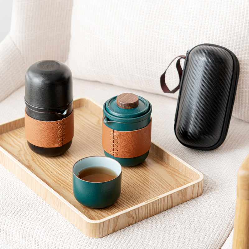 Portable Travel Tea Set With One Pot And Four Cups