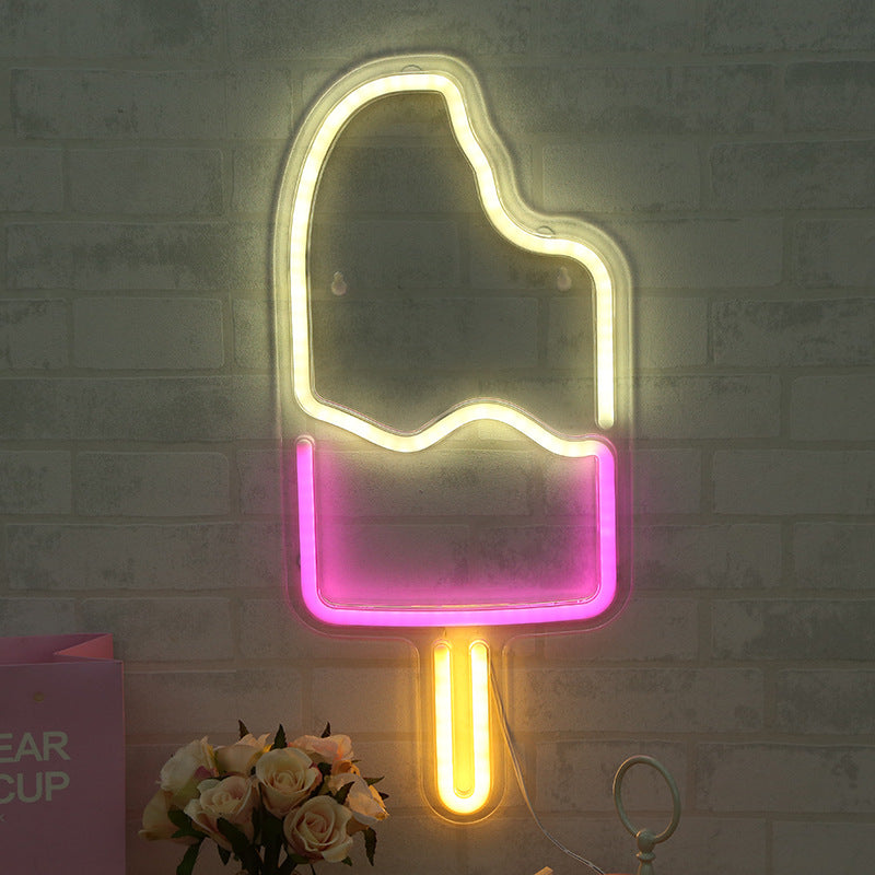 Neon decoration ins creative wall bar atmosphere lamp clean bar bed romantic bedroom room layout - Minihomy