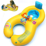 Parent-child Green Material Mother and Child Double Swimming Ring - Minihomy