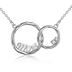 Mom Necklace - 925 Sterling Silver Interlocking Double Circles Necklace - Minihomy