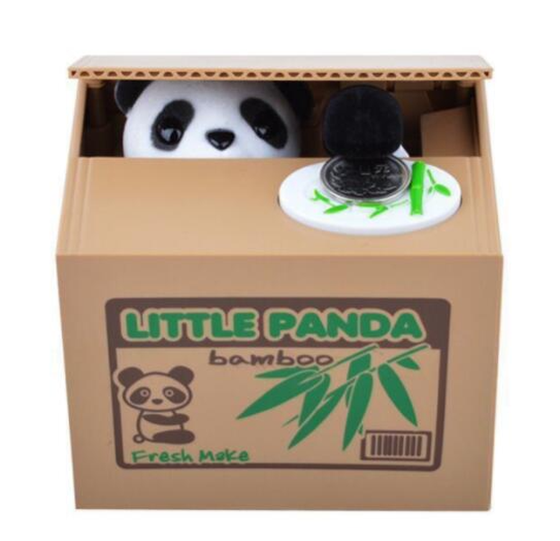 Creative piggy bank to steal money panda piggy bank to send children birthday gift - Minihomy