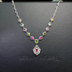 Natural Brazil Candy Rainbow Color Tourmaline Necklace Women - Minihomy