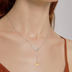 Bee Necklace 925 Sterling Silver Gold Plated Geometric Necklace - Minihomy