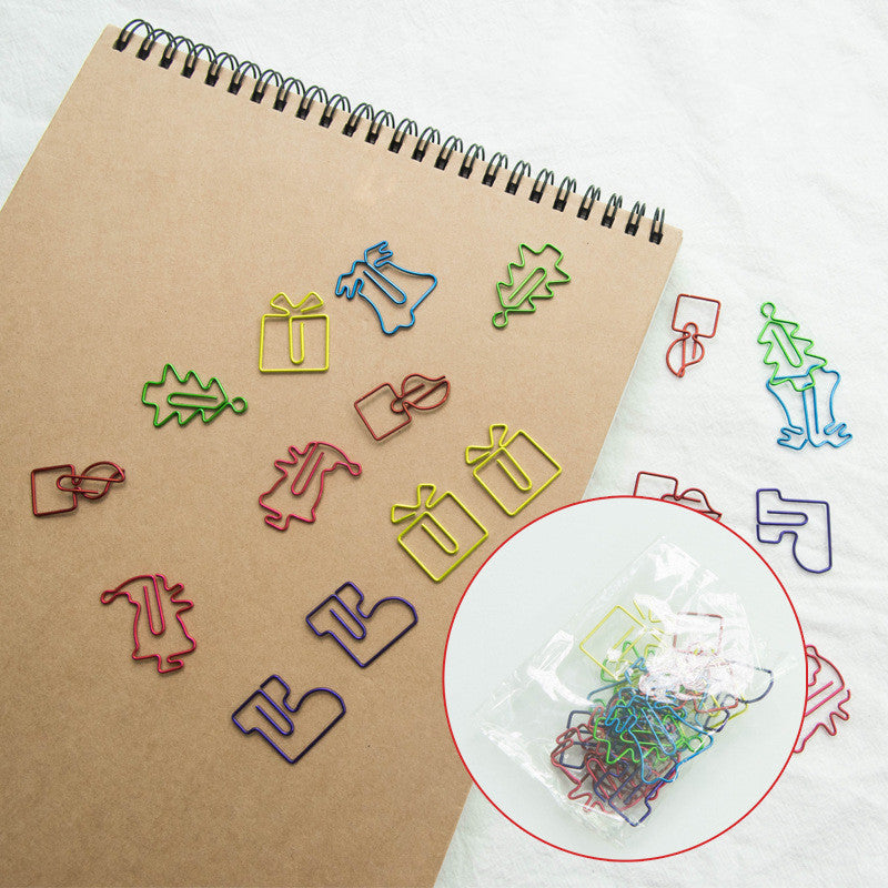 Christmas Creative Special-shaped Color Paper Clips 18 Pieces - Minihomy