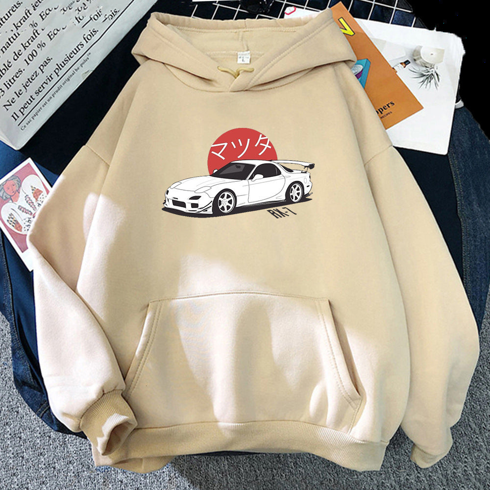 Printed Hoodie Men Women Hooded Sweatshirt Car Culture