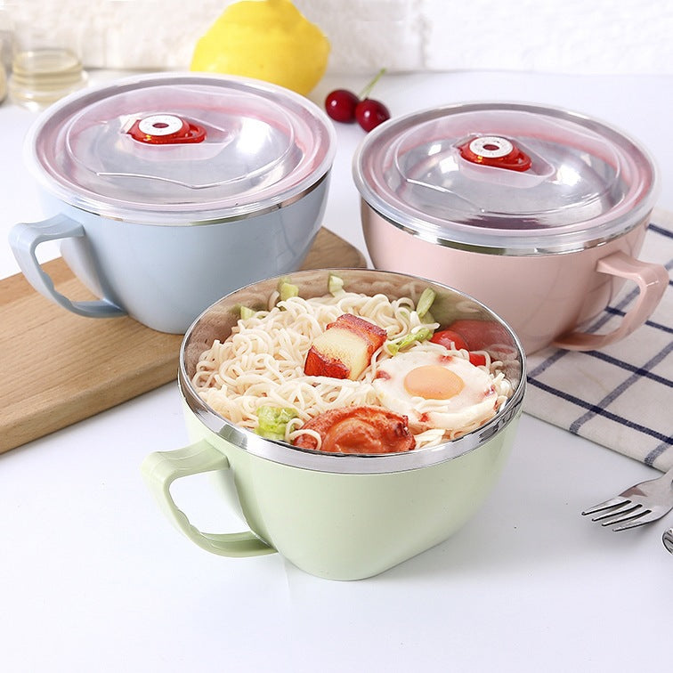 Instant Noodle Bowl Adult Anti-scalding Heat Preservation Container With Lid - Minihomy