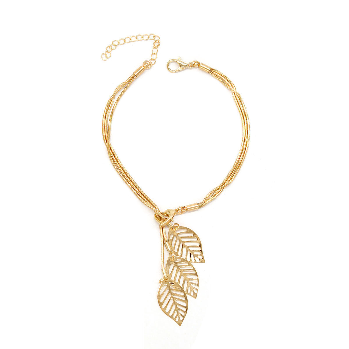 Wire Mesh Alloy Bracelet Hollow Leaf Bracelet