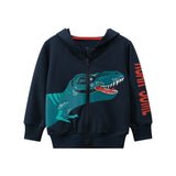 Children's Hoodie Clothes Kids Boys Girls Cotton Zipper Dinosaur Cartoon Coat Casual Sweatshirt