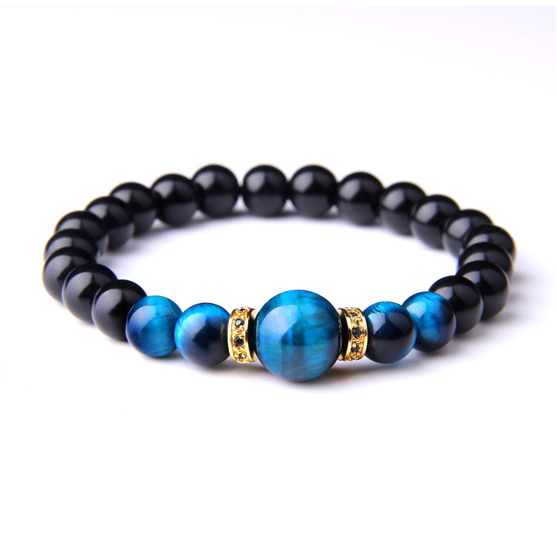 Natural Stone Bracelets Tiger Eye Beads Bracelet for Men - Minihomy