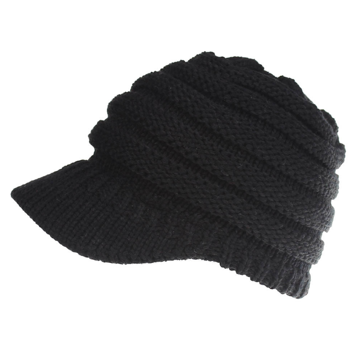 Knitted Baseball Cap Messy Bun Beanie Women Ponytail Beanies Autumn Winter Hats Female Soft Knitting Caps Warm Ladies Skullies