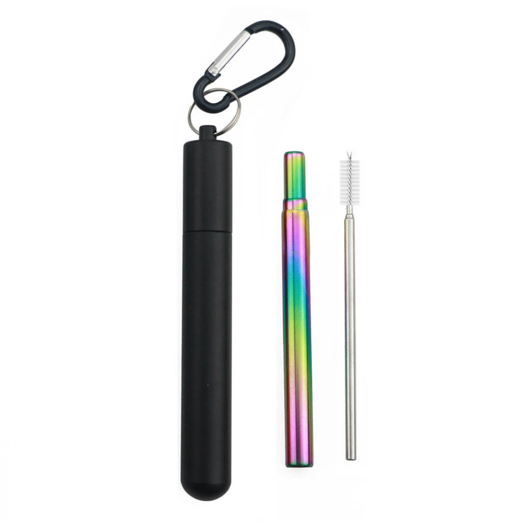 Telescopic colorful stainless steel straw