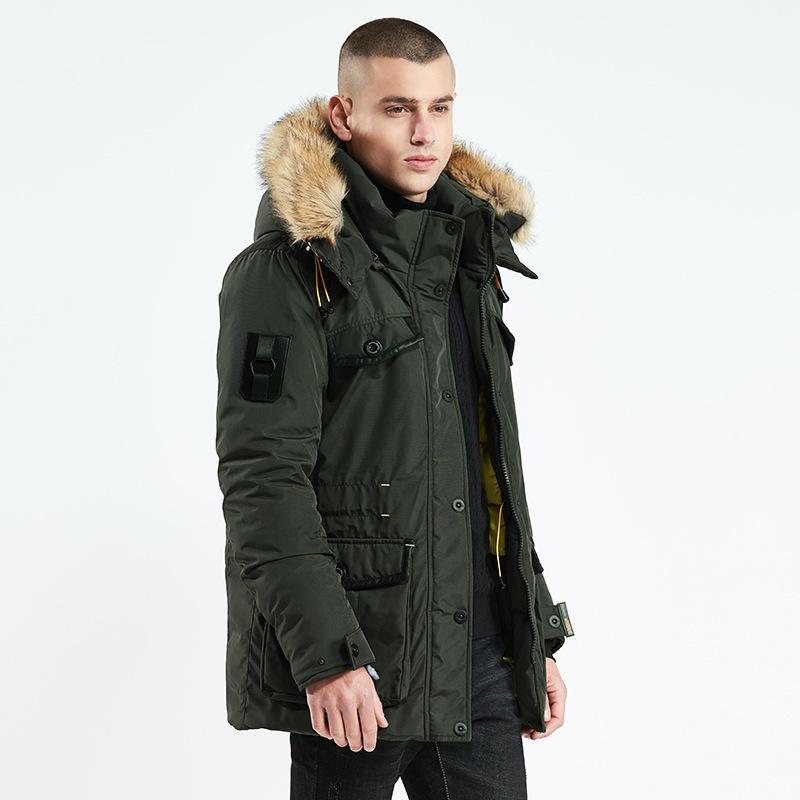 Men Winter Long Cotton Jacket Warm Clothing - Minihomy