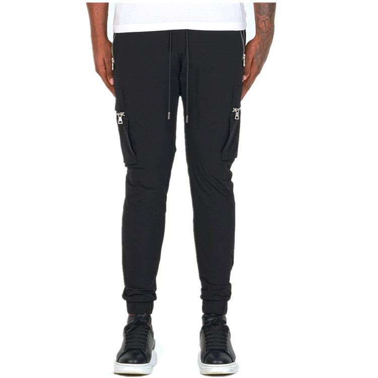 Men's zipper multi-pocket trousers - Minihomy