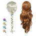 Color: 3 Elsa wig - Elsa Hair Wig Queen Girl Anna Dress Up Braid Mermaid Princess Fancy Kids Halloween Party Headband Cosplay Headgear - Minihomy