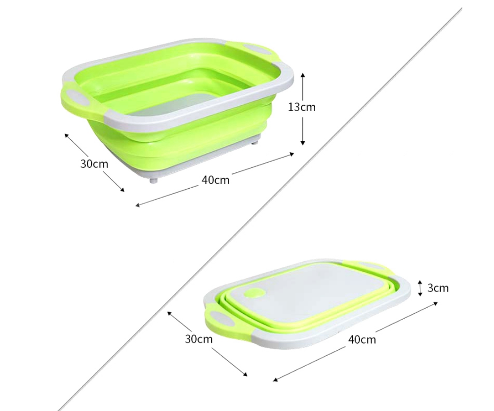 Folding Vegetable Board Household  Multifunctional Anvil Board Washing Basket - Minihomy