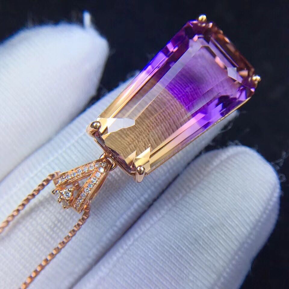 Oversized Ring Face Amethyst Pendant - Minihomy