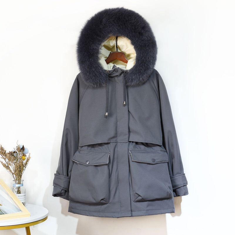 Winter Down Women Large Jacket  Warm Parka Outerwear